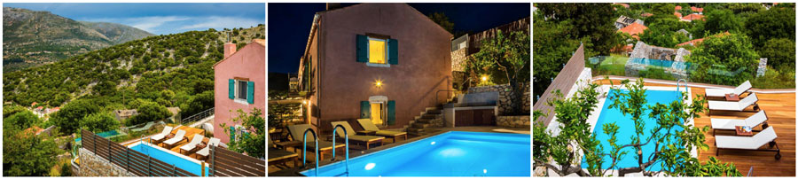 CEFALONIA isole della GRECIA ioniche boutique hotel de charme bungalow resort sulla spiaggia con piscina vista panoramica tramonto residence con appartamenti in affitto